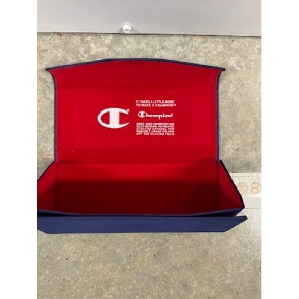 Champion Sport Pyramid Style Sunglasses Eyeglasses Case - Flip Open - Red Velvet